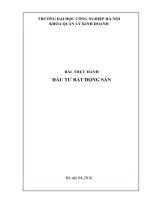 BÀI THỰC HÀNH ĐẦU TƯ BẤT ĐỘNG SẢN
