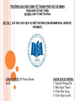 CHI TRẢ CHO DỊCH vụ môi TRƯỜNG 