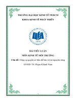 Công cụ quyền sở hữu để bảo vệ tài nguyên rừng 