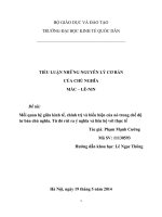 Mối quan hệ giữa kinh tế, chính trị và biểu hiện của nó trong chế độ tư bản chủ nghĩa 