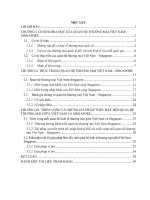 Quan hệ thương mại Việt Nam – Singapore trong những năm gần đây và định hướng cho những năm tiếp theo