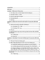 CHÍNH SÁCH THÚC ĐẨY XUẤT KHẨU VÀ TỰ DO HÓA THƯƠNG MẠI CỦA MALAYSIA TỚI NĂM 2015: THỰC TRẠNG VÀ BÀI HỌC KINH NGHIỆM CHO VIỆT NAM