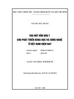 Thu hút vốn đầu tư cho khoa học và công nghệ ở Việt Nam hiện nay