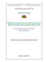 NGHIÊN cứu cơ sở KHOA học CHO VIỆC đề XUẤT GIẢI PHÁP ổn ĐỊNH cửa đà RẰNG, TỈNH PHÚ yên 