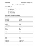 Unit 2. Families and weekdays.