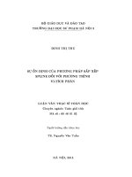 Luận văn thạc sĩ sự ổn định của phương pháp sắp xếp spline đối với phương trình vi   tích phân