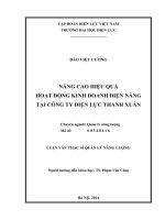 Nâng cao hiệu quả hoạt động kinh doanh điện năng tại công tu điện lực thanh xuân