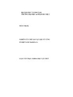 Luận văn thạc sĩ nghiên cứu chế tạo vật liệu từ cứng tổ hợp nano mn bife co