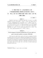 Sự phát triển của ngành du lịch tỉnh khánh hòa trong 22 năm thực hiện đường lối đổi mới phát triển du lịch của đảng (1989   2010)