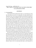 THỰC TRẠNG VÀ GIẢI PHÁP NÂNG CAO CHẤT LƯỢNG PHỤC VỤ TẠI NHÀ HÀNG SỸ PHÚ