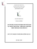 Chi phí điều trị nội trú bệnh hen phế quản tại trung tâm dị ứng miễn dịch lâm sàng bệnh viện bạch mai năm 2015 