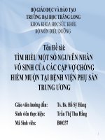 Tìm hiểu một số nguyên nhân vô sinh của các cặp vợ chồng hiếm muộn tại bệnh viện phụ sản tư 