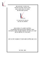 Hài lòng của điều dưỡng tại bệnh viện bạch mai trong việc áp dụng công nghệ thông tin để lưu trữ hồ sơ bệnh án năm 2015 