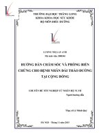Hướng dẫn chăm sóc và phòng biến chứng cho bệnh nhân đái tháo đường tại cộng đồng 