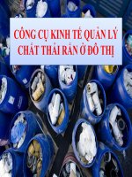 CÔNG cụ KINH tế QUẢN lý CHẤT THẢI rắn ở đô THỊ 
