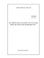 Quy trinh lap dat, van hanh va xu ly so lieu he thong thu thap so lieu do dem