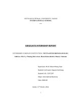 Báo cáo thực tập tiếng anh INTERNSHIP COMPANYINSTITUTION VIETNAMTOURISM HANOI JSC  