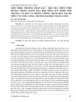 GIỚI THIỆU PHƯƠNG PHÁP DẠY - HỌC DỰA TRÊN TÌNH HUỐNG TRONG GIẢNG DẠY HỌC PHẦN SỨC KHỎE MÔI TRƯỜNG CƠ BẢN VÀ PHÒNG CHỐNG THẢM HỌA TẠI BỘ MÔN Y TẾ CÔNG CỘNG, TRƯỜNG ĐẠI HỌC THĂNG LONG