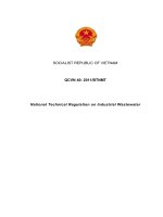 QCVN 40: 2011BTNMT National Technical Regulation on Industrial Wastewater