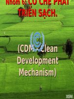 Thuyết trình cơ CHẾ PHÁT TRIỂN SẠCH 