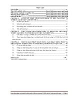 HOẠT ĐỘNG PHỤC VỤ KHÁCH DU LỊCH QUỐC TẾ ĐẾN TẠI CÔNG TY TNHH DU LỊCH VIỆT NAM BỐN MÙA