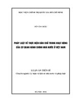 Pháp luật về thực hiện dân chủ trong hoạt động của cơ quan hành chính nhà nước ở việt nam