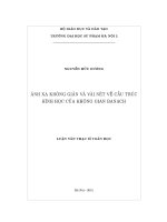 Luận văn ánh xạ không gian và vài nét về cấu trúc hình học của không gian banach 