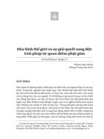 Hòa bình thế giới và sự giải quyết xung đột:Giải pháp từ quan điểm phật giáo