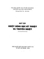 Bài tập NHIỆT ĐỘNG HỌC Ỹ THUẬT VÀ TRUYỀN NHIỆT