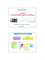 Bài giảng phương pháp phân tích hiện đại  trần thị huệ an 