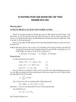 10 phuong phap giai nhanh bai toan hoa hoc