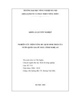 Nghiên cứu tiềm năng du lịch sinh thái của vườn quốc gia pù mát, tỉnh nghệ an