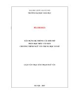 Xây dựng hệ thống câu hỏi mở phần đọc hiểu văn bản chương trình ngữ văn trung học cơ sở 