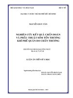 Nghiên cứu kết quả chẩn đoán và phẫu thuật sớm tổn thương khí phế quản do chấn thương