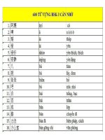 600 TỪ VỰNG TIẾNG TRUNG CẦN NHỚ