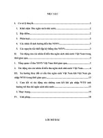 Đánh giá tác động của các nhân tố đến thu ngân sách việt nam trong thời gian qua  xu hướng thay đổi cơ cấu thu ngân sách việt nam khi việt nam gia nhập WTO trong thời gian qua