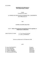 Study of the spiramycin biosynthesis and its regulation in streptomyces ambofaciens