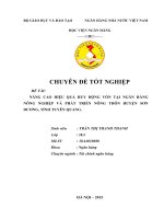 báo cáo thực tập tốt nghiệp ĐỀ TÀI: NÂNG CAO HIỆU QUẢ HUY ĐỘNG VỐN TẠI NGÂN HÀNG NÔNG NGHIỆP VÀ PHÁT TRIỂN NÔNG THÔN HUYỆN SƠN DƯƠNG, TỈNH TUYÊN QUANG.