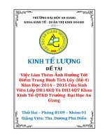 Các yếu tố từ làm thêm ảnh hưởng đến kết quả học tập