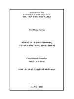 Hôn nhân của người Dao Họ ở huyện Bảo Thắng, tỉnh Lào Cai