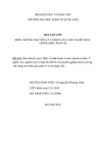 Học thuyết của c mác về tuần hoàn và chu chuyển tư bản 