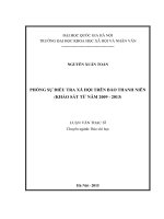 Phóng sự điều tra xã hội trên báo thanh niên ( khảo sát từ năm 2009   2013) 