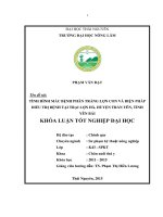 Tình hình mắc bệnh phân trắng lợn con và biện pháp điều trị bệnh tại trại lợn Hà  huyện Trấn Yên  tỉnh Yên Bái