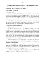 GIẢI THÍCH HỆ THỐNG CHỈ TIÊU THỐNG KÊ CẤP TỈNH