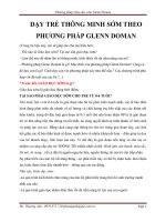 Phát triển tiềm năng của trẻ với phương pháp glenn doman   dạy TRẺ THÔNG MINH sớm THEO PHƯƠNG PHÁP GLENN DOMAN