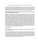 Hệ thống QLCL trong ngành ô tô nhu cầu thay đổi và cải tiến