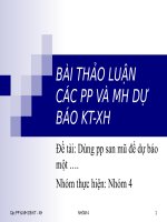 Các phương pháp và mô hình dự báo kinh tế xã hội