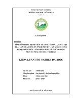 Tình hình mắc bệnh viêm tử cung ở đàn lợn nái tại trại lợn của Công ty TNHH Phú Kỳ  xã Ngọc Lương  huyện Yên Thủy  tỉnh Hòa Bình và thử nghiệm một số phác đồ điều trị bệnh
