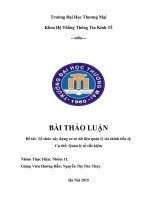 Tổ chức xây dựng cơ sở dữ liệu quản lý tài chính tiền tệ  cụ thể quản lý sổ tiết kiệm