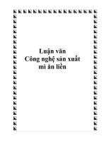 Luận văn Công nghệ sản xuất mì ăn liền - Luận văn  đồ án  đề tài tốt nghiệp(1)